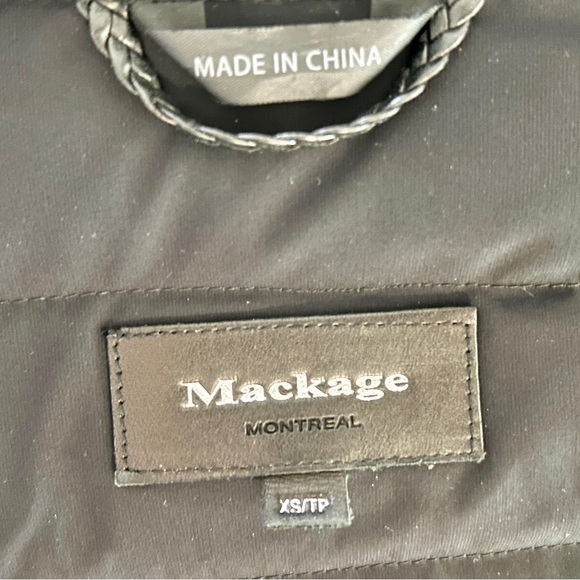 Mackage Black Light Down and Leather Trim Jacket (Size X-small) - Picture 6 of 9